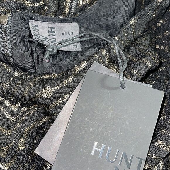 Revolve Hunt no more Dress Womens beaded Disco sequined fit and flare lace mini - Picture 12 of 12